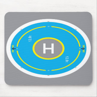 Bleu de tapis de souris d'hélipont