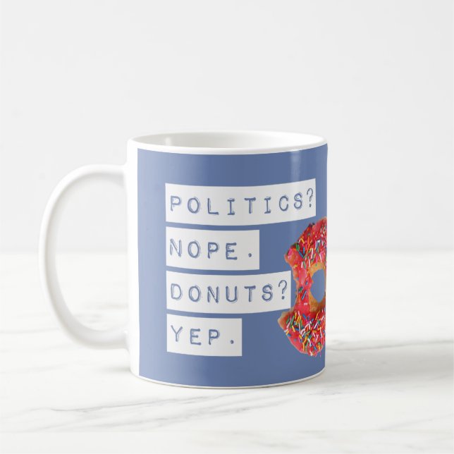 Bleu de tasse d'amant de beignet (Gauche)