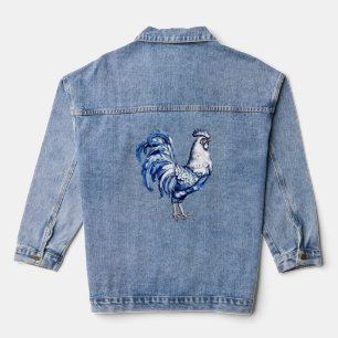 Bleu Delft Et Poulet Blanc Rooster