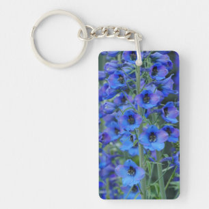 Bleu Delphiniums Bague à touches