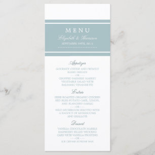 Bleu d'oeuf de canard Menu Mariage moderne
