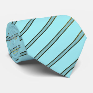 Bleu d'oeufs de merles et cravate de motif rayé