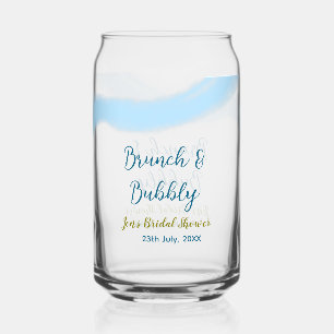 Bleu doré aquarelle pétillant et brunch mariage