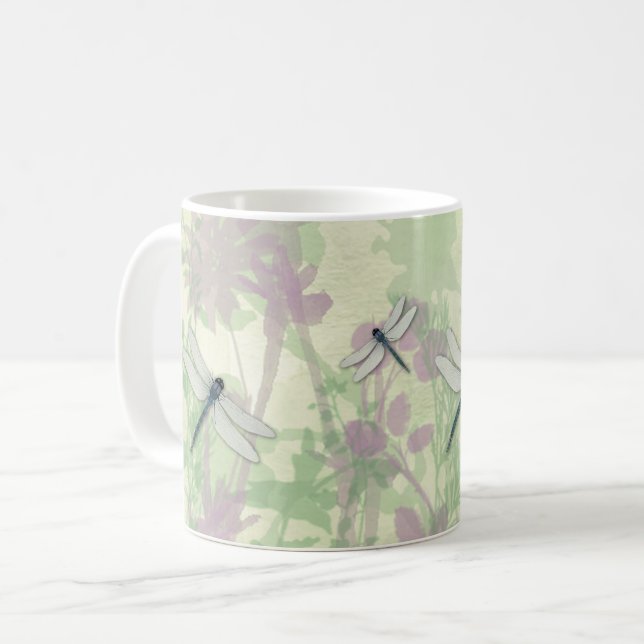 Bleu dragonflies Mug (Devant gauche)