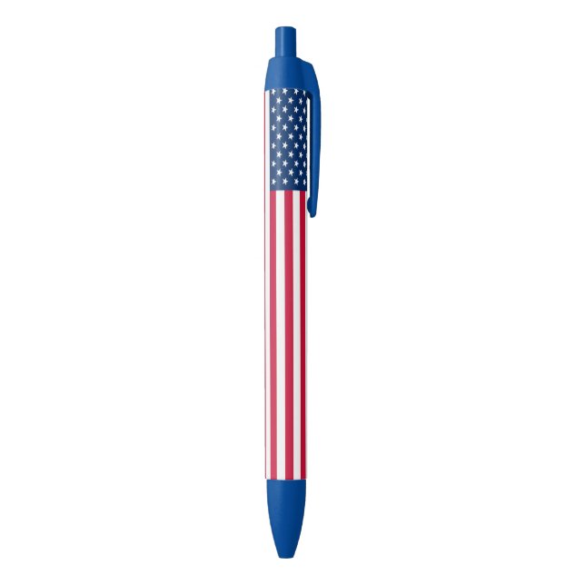 Bleu Drapeau américain cadeau stylo (Bas (Vertical))