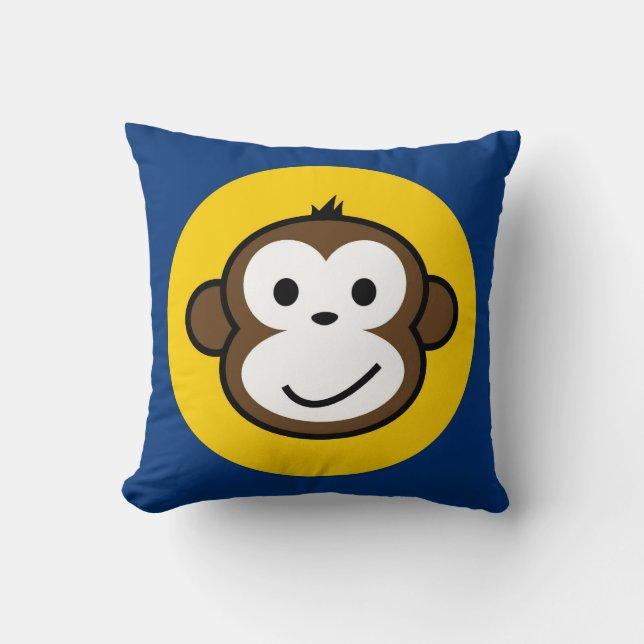 bleu effronté de coussin de singe (Recto)