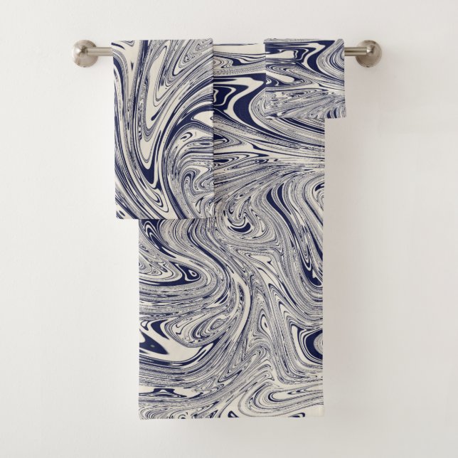 Bleu élégant et Marbre blanc (En situation)