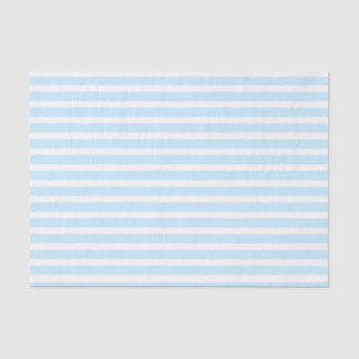 Bleu en pastel et le blanc barre le papier de soie