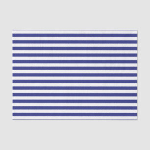 Bleu et blanc barre le papier de soie de soie