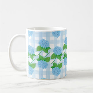 Bleu et blanc Grandmillennial Hydrangea Mug