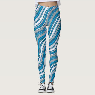 Bleu et blanc, leggings