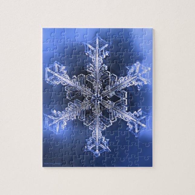 Bleu et blanc véritable Flocon de neige Puzzle dur (Vertical)