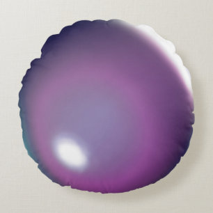 Bleu et bulle Plum Coussin rond