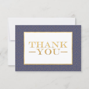 Bleu et cartes de Merci de Gold Fleur De Lis