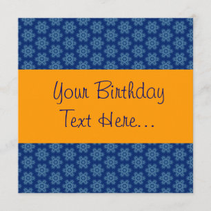 Bleu et invitation W1149 de fête d'anniversaire