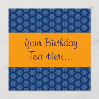 Bleu et invitation W1149 de fête d'anniversaire