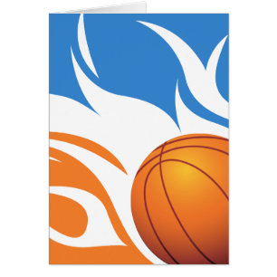 Bleu et orange flamboyants de basket-ball