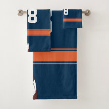 Bleu et Orange Grille Jersey Fer Football