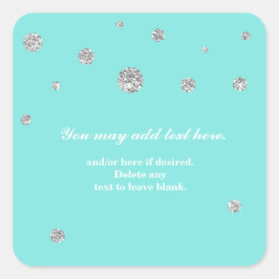 Bleu et Parties scintillant d'argent Sticker à poi