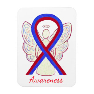 Bleu et rouge Sensibilisation Ruban Angel Magnets
