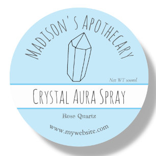 Bleu   Étiquettes de produits de cristal Reiki