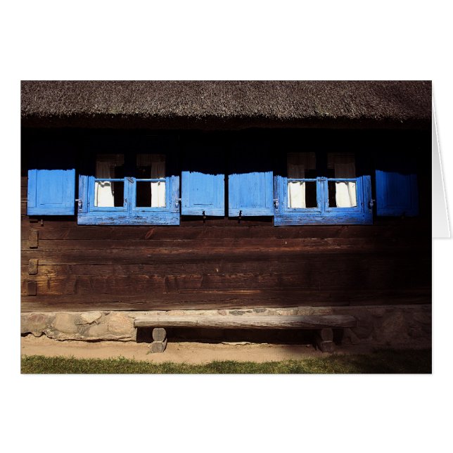 Bleu Fenêtre - Carte (Devant horizontal)