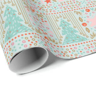 Bleu Festive Joli cadeau de Noël Papier enveloppan