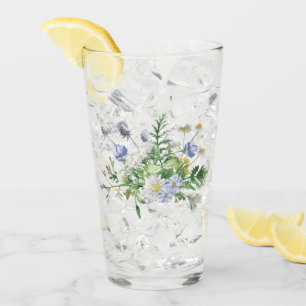 Bleu Fleur sauvage Bouquet Verre Tumbler