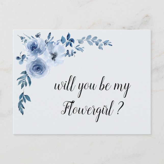 bleu floral tu seras ma carte Flowgirl (Devant)