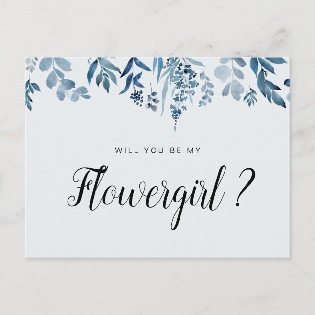 bleu floral tu seras ma carte Flowgirl (Devant)
