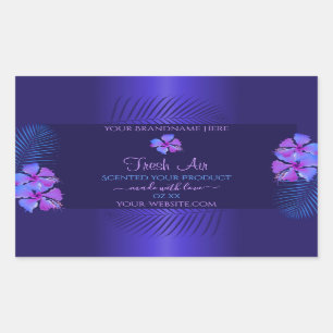 Bleu foncé Produit Étiquettes Fleurs violettes exo