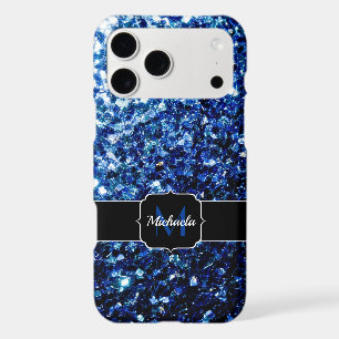 Bleu foncé profond brillant faux paillettes scinti