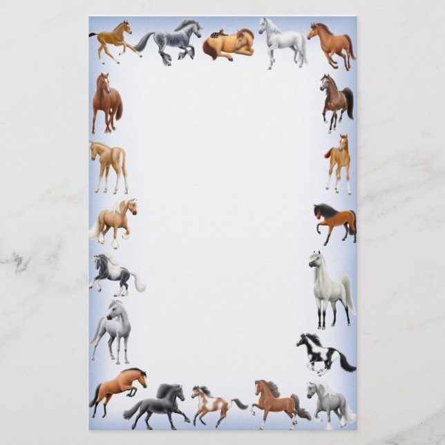 Bleu fou de papeterie de cheval (Devant)