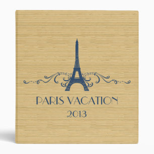 Bleu Français Flourish (1 pouce) Classeur
