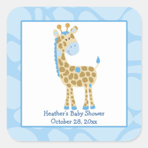 Bleu Giraffe Imprimer Stickers Favoriser