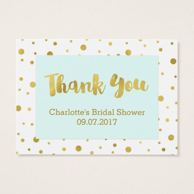 Bleu Gold Confetti Fête des mariées Favoriser les  (Dos)