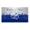 Bleu, Gris Floral, Coeurs Mariage Favor Balise