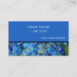 bleu hydrangea fleurs carte de visite contemporain