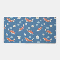Bleu japonais Koi poisson et Lotus Pond Design