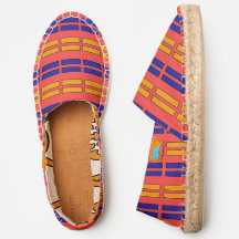 Bleu Jaune Tirets Afridrilles Espadrilles
