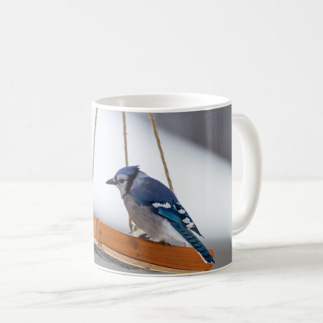 Bleu Jay Lunch café Mug (Devant droit)
