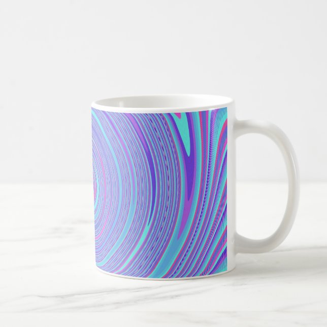 Bleu lignes tourbillonner Mug (Droite)