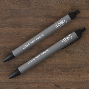 Bleu Logo de l'entreprise personnalisée et stylo gris t