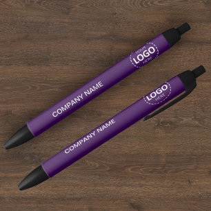 Bleu Logo de l'entreprise personnalisée et stylo violet