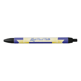 Bleu Love Peace Faith stylo