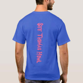 (Bleu lune) Logo STH T-shirt avec épine dorsale