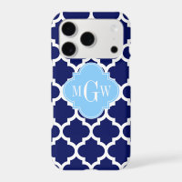 Bleu Marine Blanc Marocain #5 Bleu Ciel Monogramme