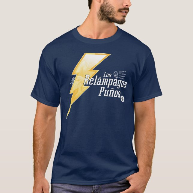 Bleu marine de lutte mexicain de T-shirt (Devant)