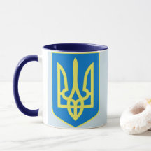 Bleu/marine de tasse de Tryzub d'Ukrainien