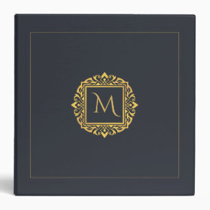Bleu marine élégant et classeur décoré d'un